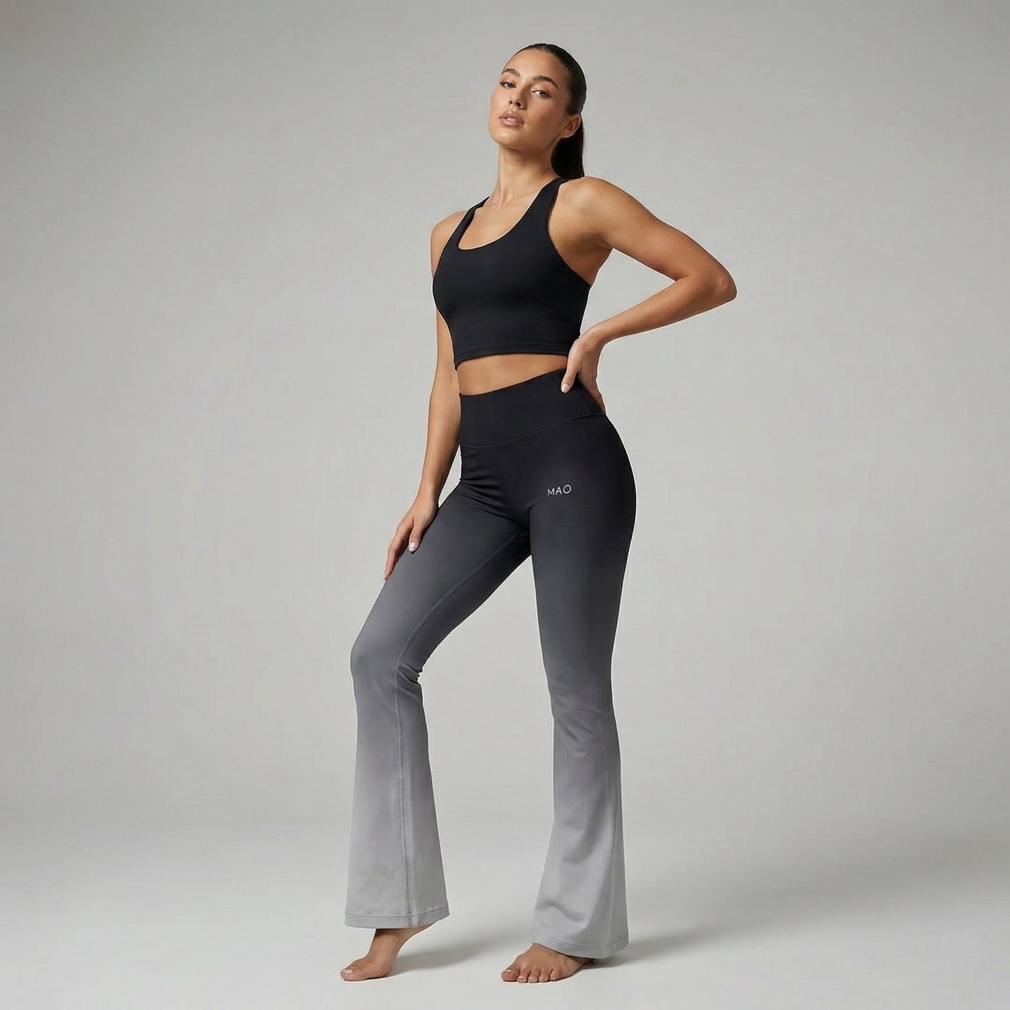 Legging Flare degradado de cintura alta y corte bootcut.   (Varios colores)