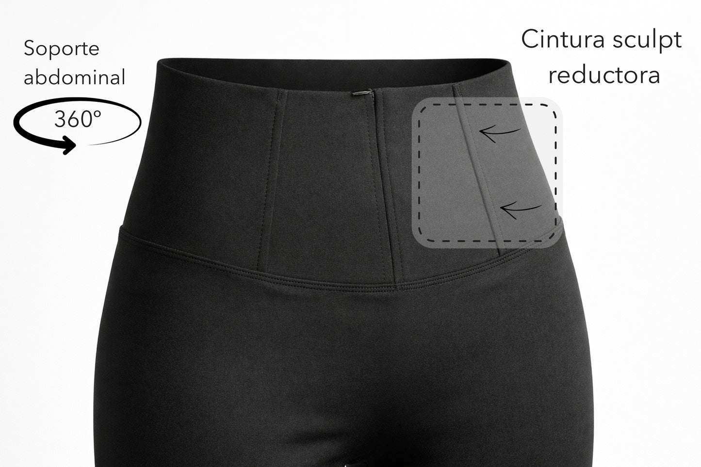 Legging Body Sculp Slim Fit-     Faja+Cremallera